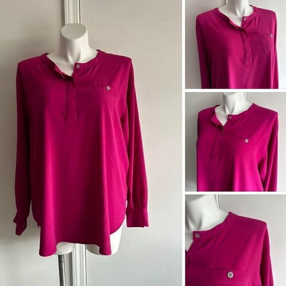 Fuchsia Button-up Blouse, Size 20 - Picture 1 of 7